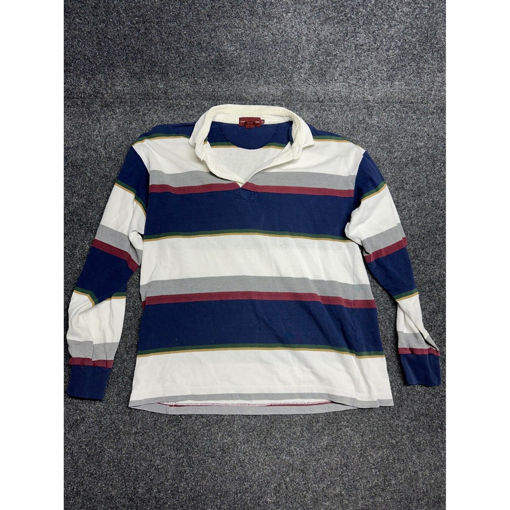 Vintage rugby polo chaps Ralph Lauren retro Blokecore wide stripe sporty grandpa